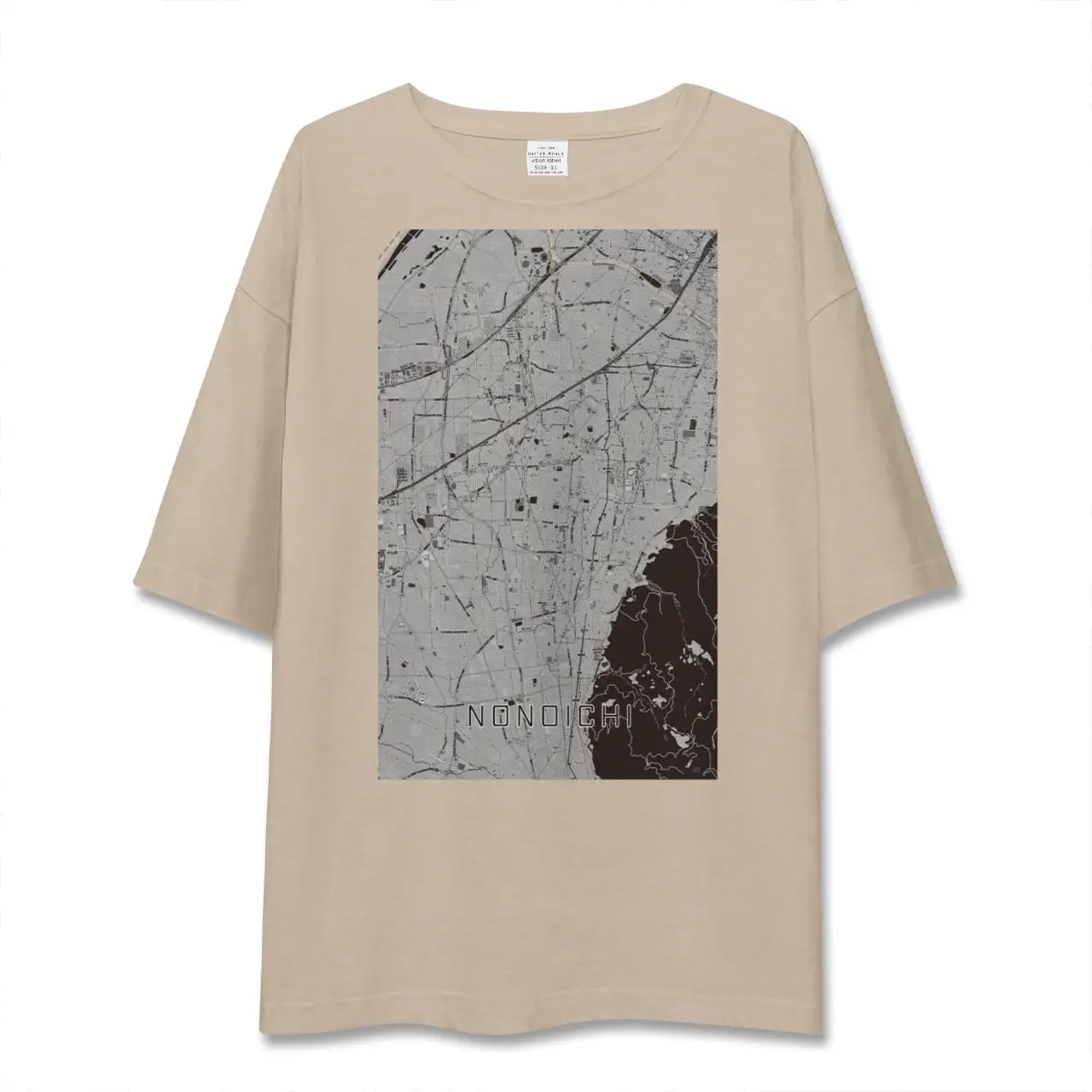 【野々市（石川県）】地図柄ビッグシルエットTシャツ
