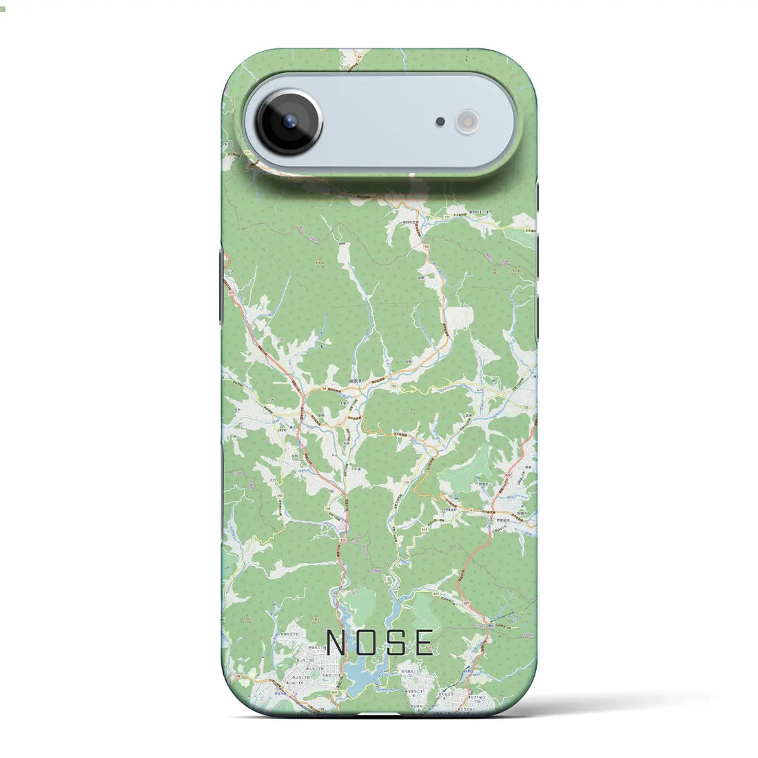 【能勢(大阪府)】地図柄iPhoneケース(バックカバータイプ)ブラック・iPhone 17 Pro Max 用