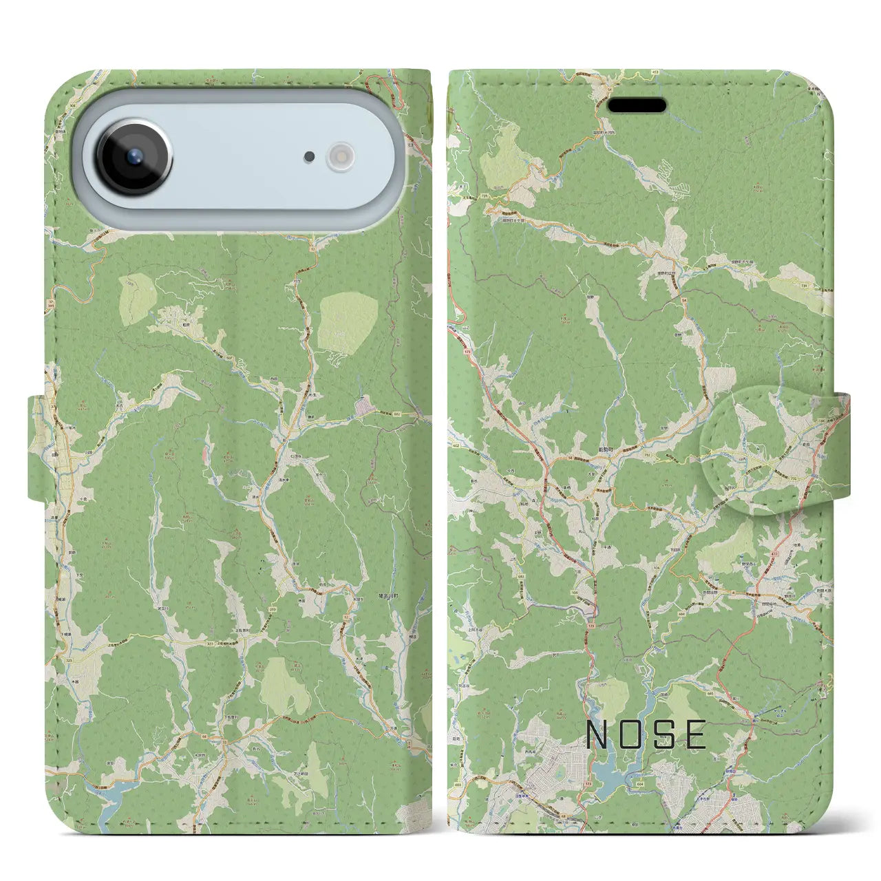 【能勢（大阪府）】地図柄iPhoneケース（手帳タイプ）