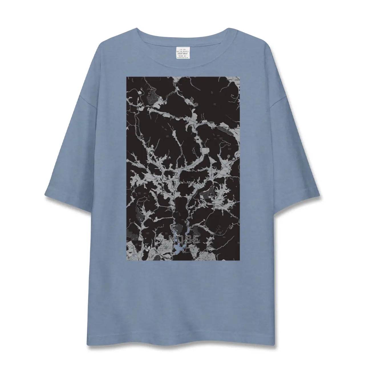 【能勢（大阪府）】地図柄ビッグシルエットTシャツ