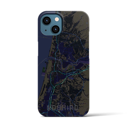 【能代（秋田県）】地図柄iPhoneケース（バックカバータイプ）