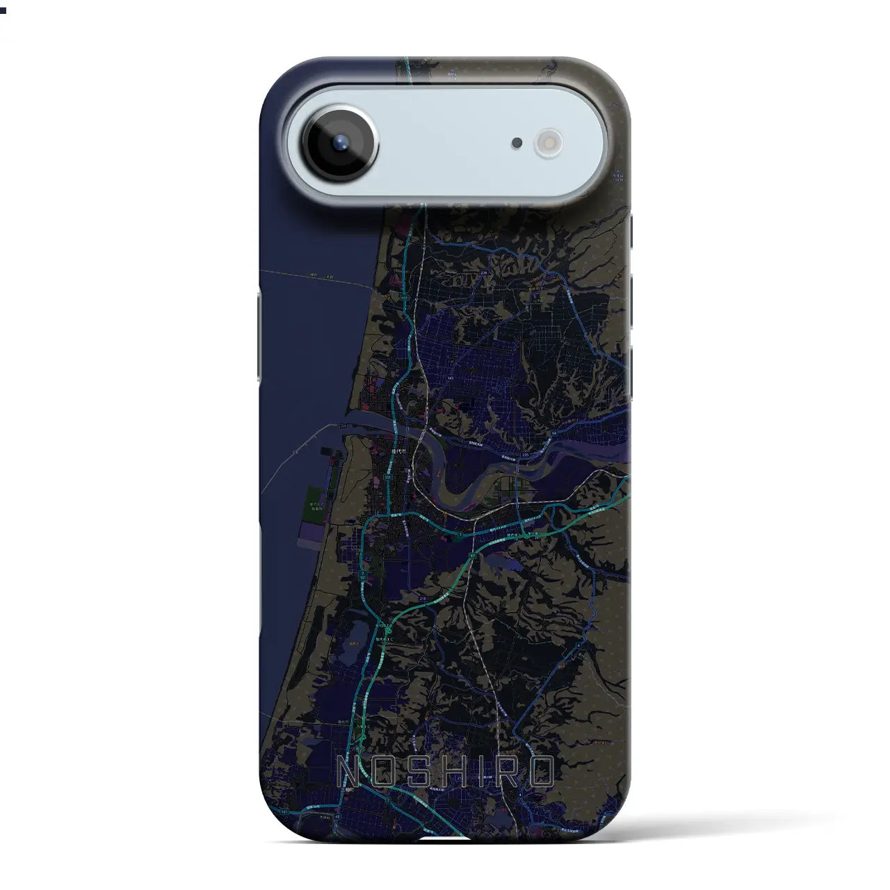 【能代（秋田県）】地図柄iPhoneケース（バックカバータイプ）