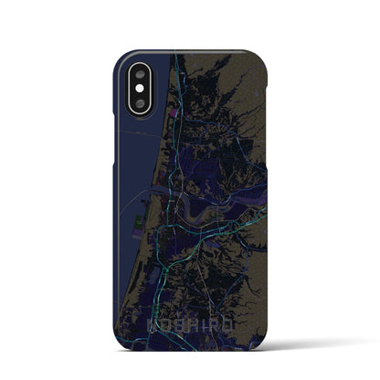 【能代（秋田県）】地図柄iPhoneケース（バックカバータイプ）