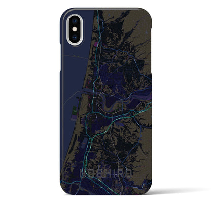 【能代（秋田県）】地図柄iPhoneケース（バックカバータイプ）