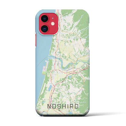 【能代（秋田県）】地図柄iPhoneケース（バックカバータイプ）