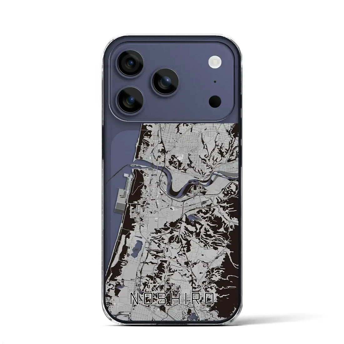 【能代（秋田県）】地図柄iPhoneケース（クリアタイプ）