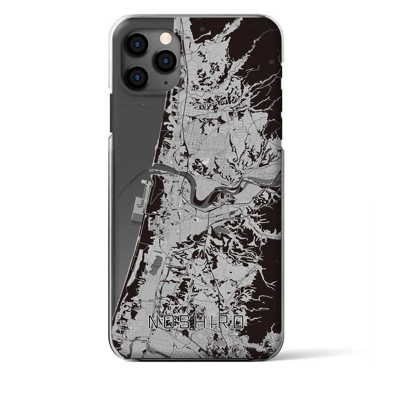 【能代（秋田県）】地図柄iPhoneケース（クリアタイプ）