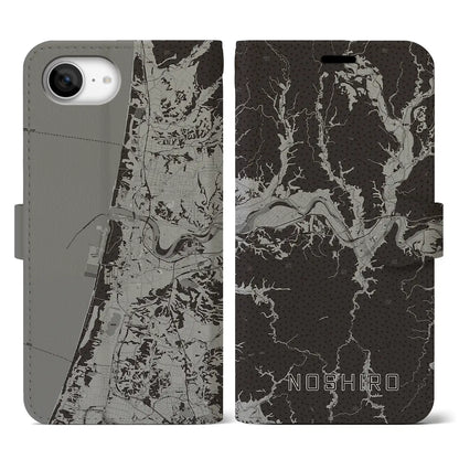 【能代（秋田県）】地図柄iPhoneケース（手帳タイプ）