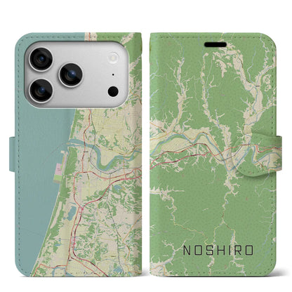 【能代（秋田県）】地図柄iPhoneケース（手帳タイプ）