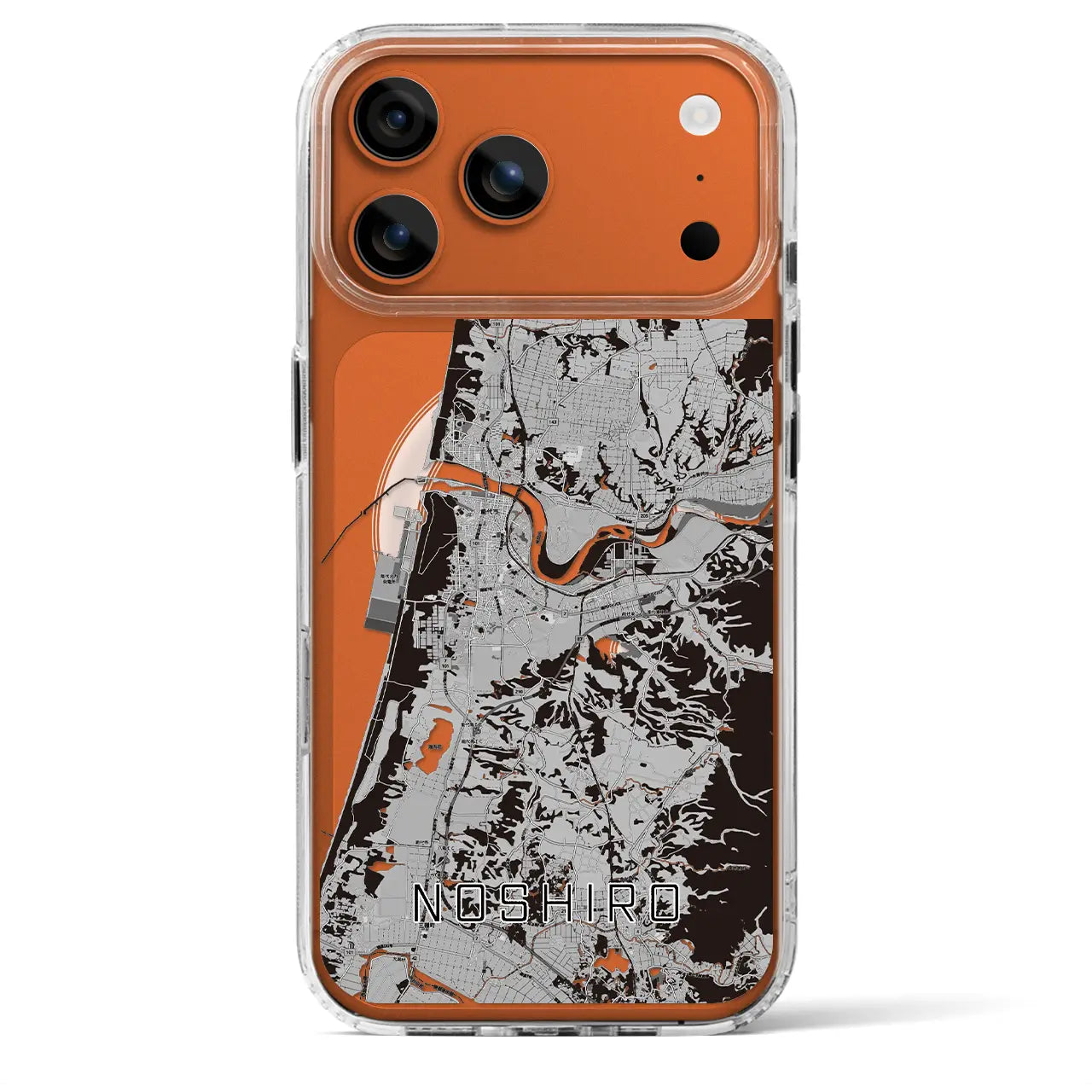 【能代（秋田県）】地図柄iPhoneケース（MagSafeタイプ）