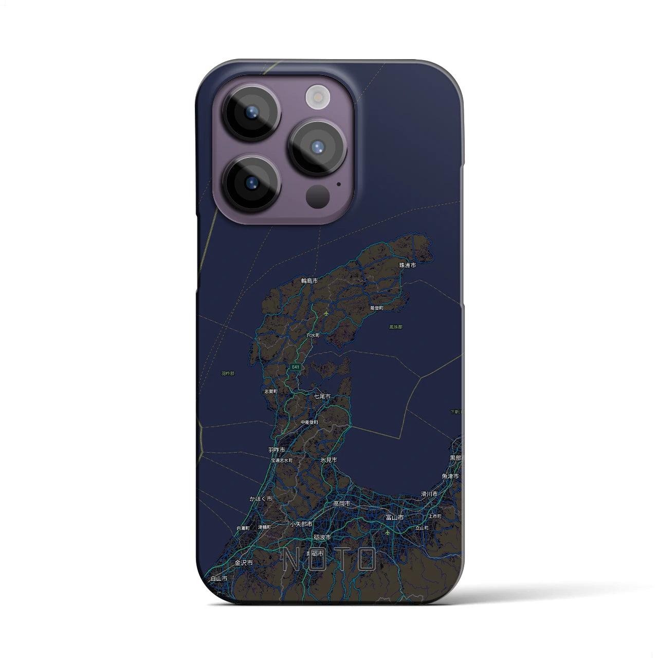 【能登2（石川県）】地図柄iPhoneケース（バックカバータイプ）