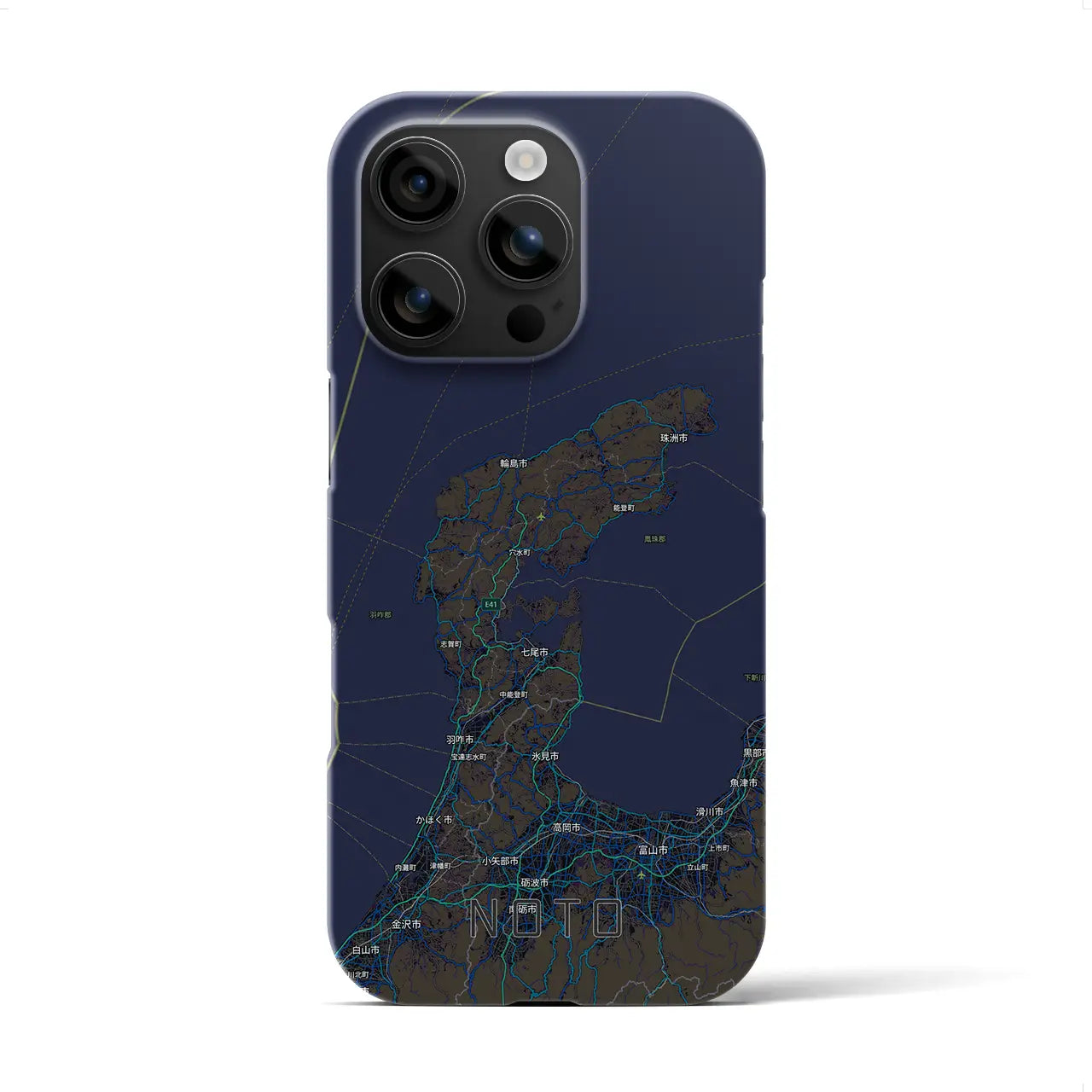 【能登2（石川県）】地図柄iPhoneケース（バックカバータイプ）