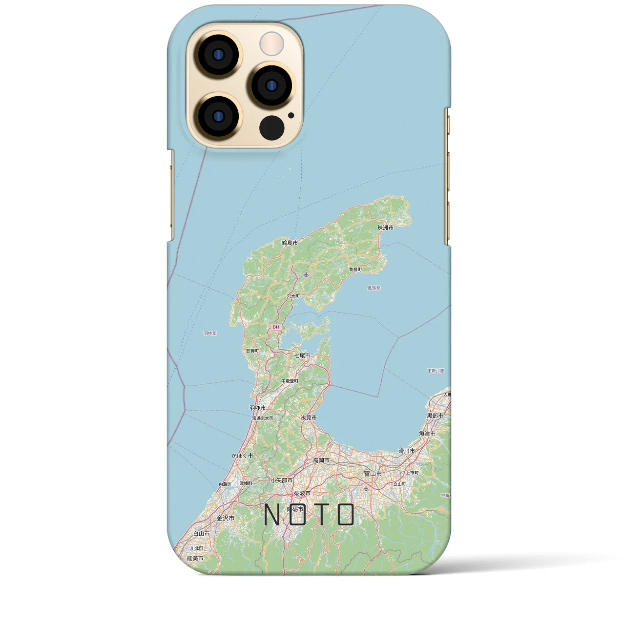 【能登2（石川県）】地図柄iPhoneケース（バックカバータイプ）