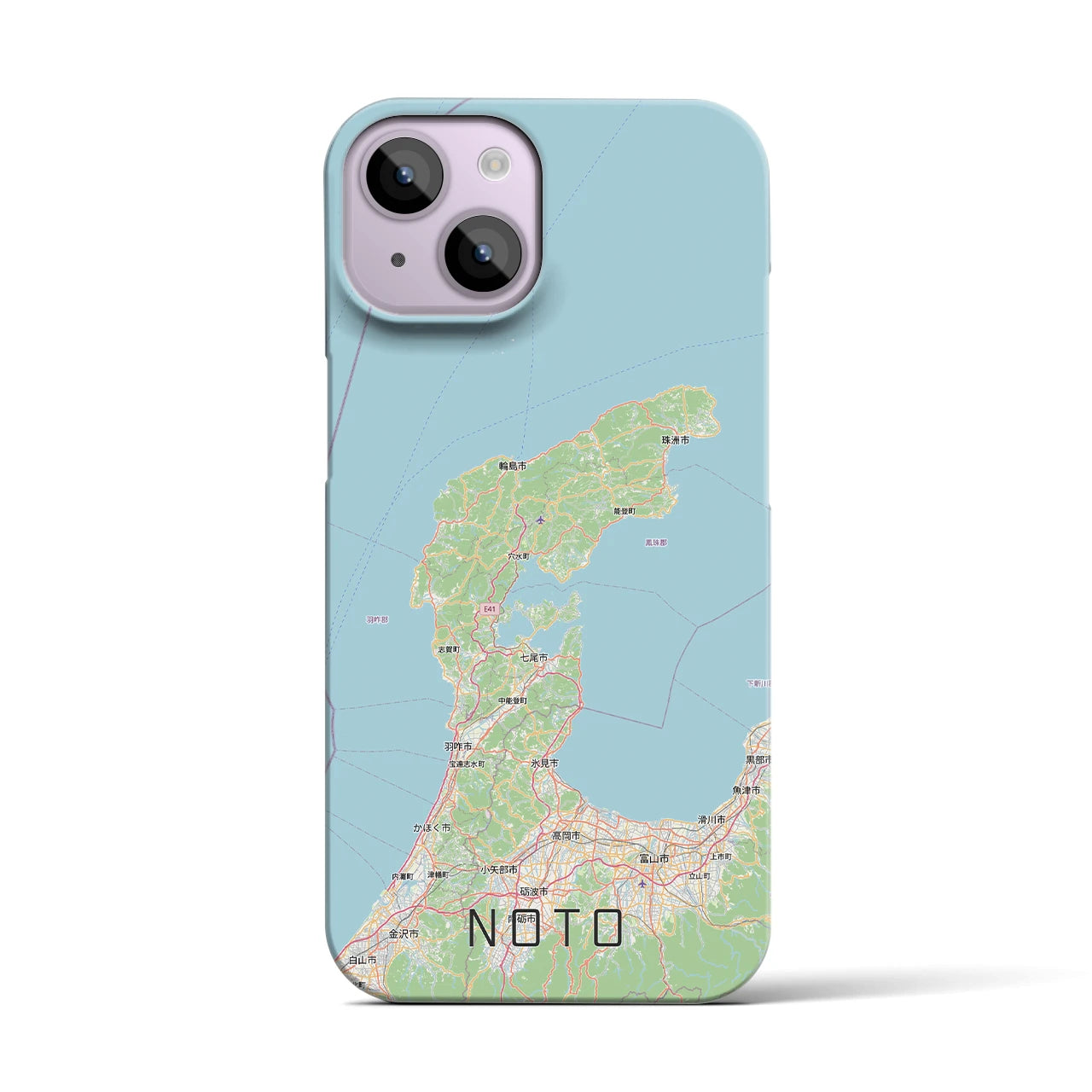【能登2（石川県）】地図柄iPhoneケース（バックカバータイプ）