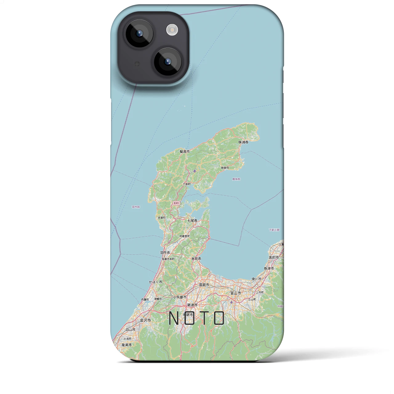 【能登2（石川県）】地図柄iPhoneケース（バックカバータイプ）