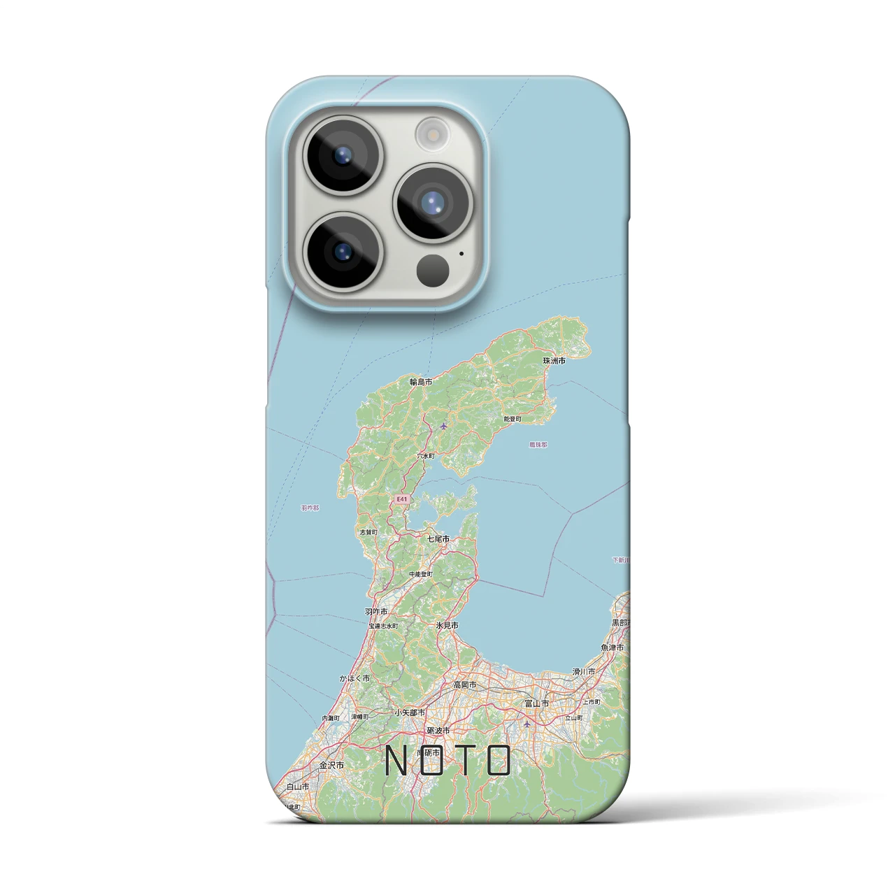 【能登2（石川県）】地図柄iPhoneケース（バックカバータイプ）