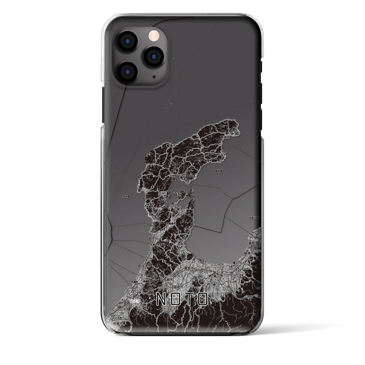 【能登2（石川県）】地図柄iPhoneケース（クリアタイプ）