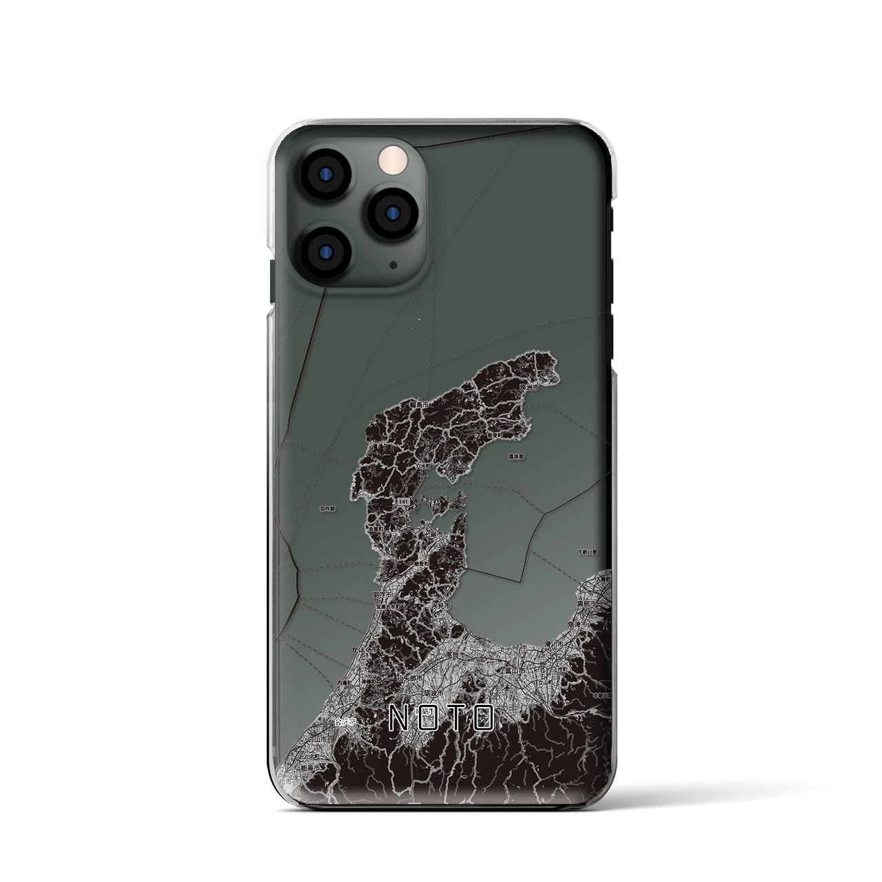 【能登2（石川県）】地図柄iPhoneケース（クリアタイプ）