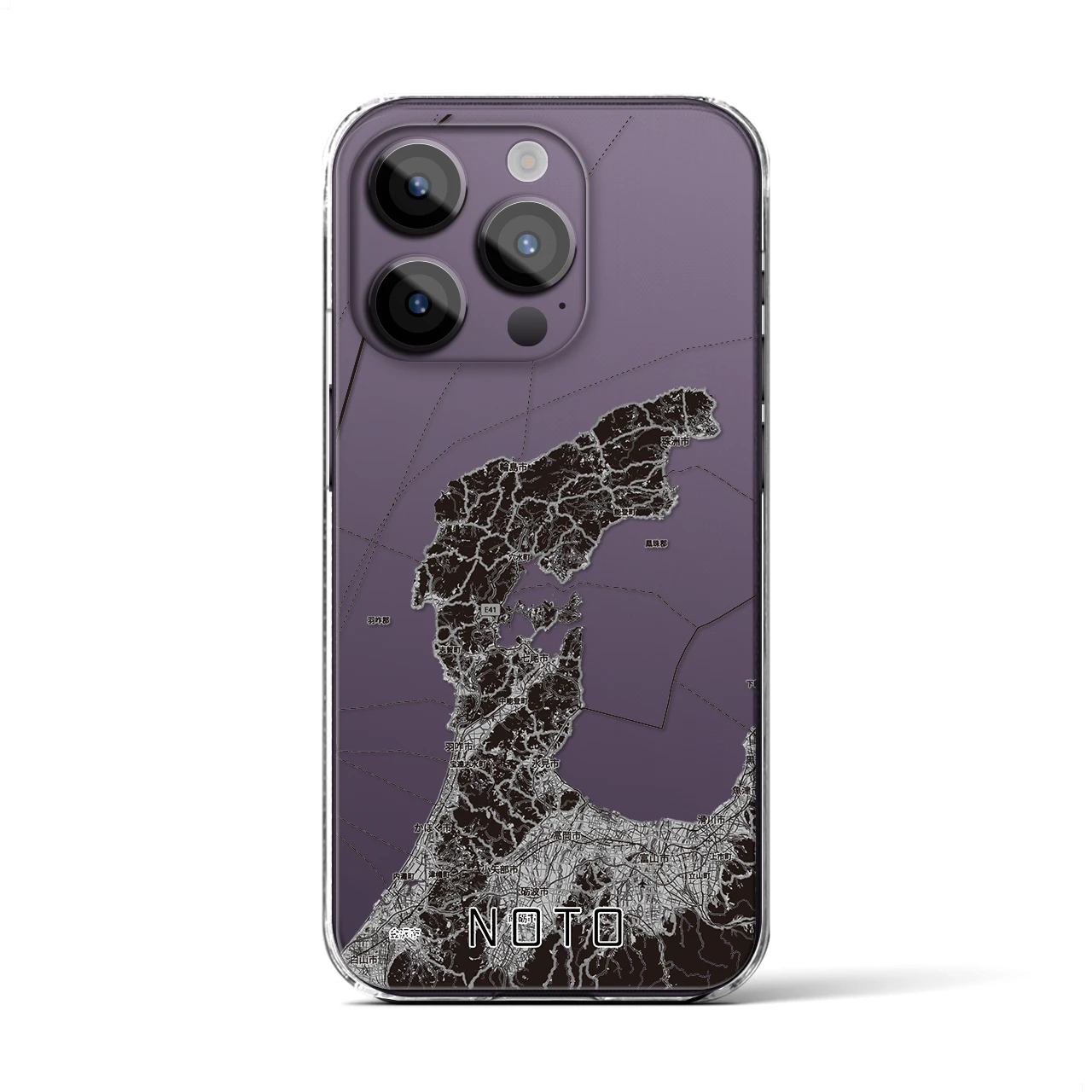 【能登2（石川県）】地図柄iPhoneケース（クリアタイプ）