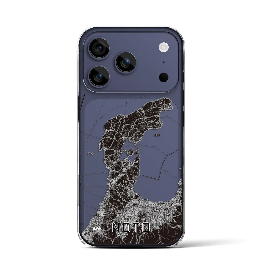 【能登2（石川県）】地図柄iPhoneケース（クリアタイプ）