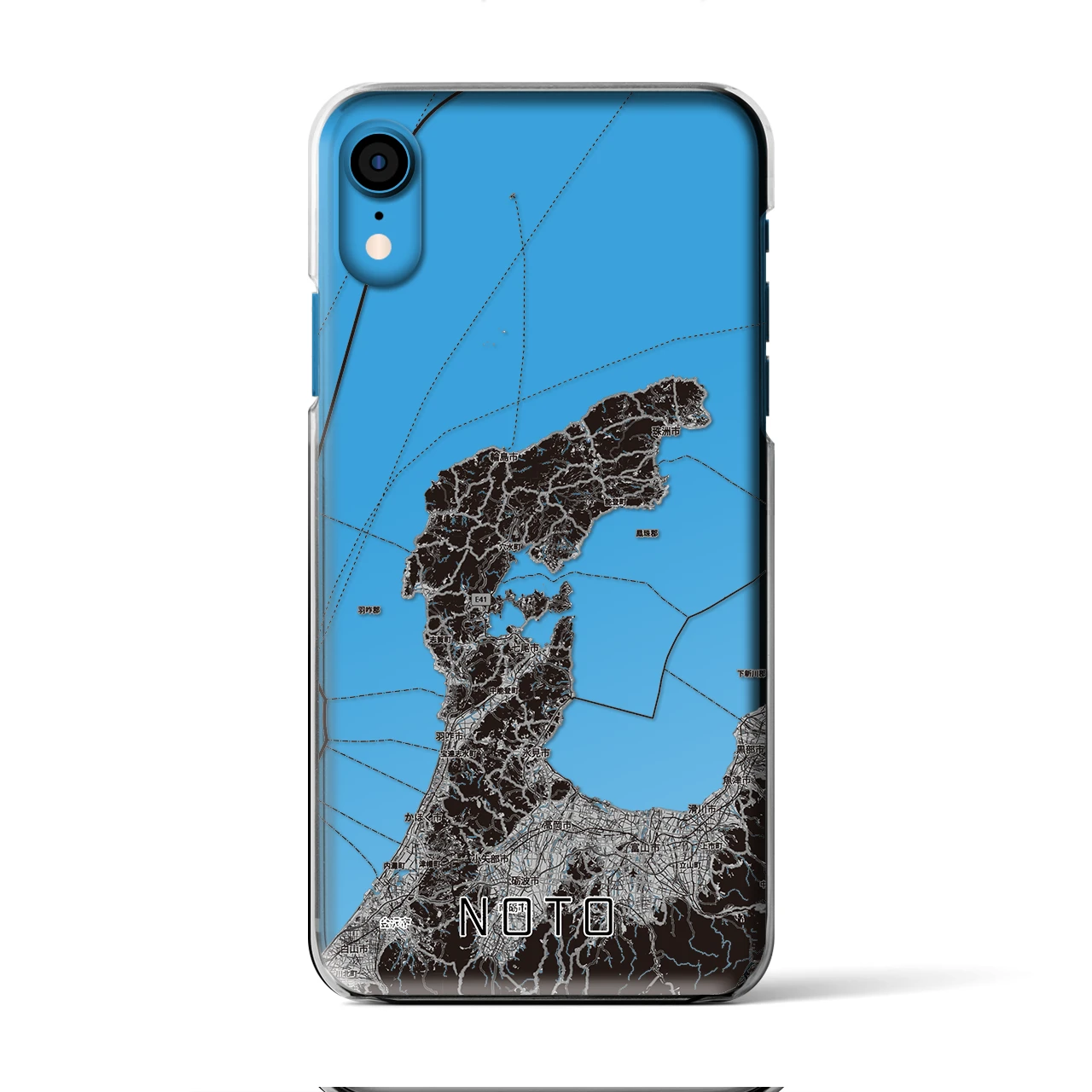 【能登2（石川県）】地図柄iPhoneケース（クリアタイプ）