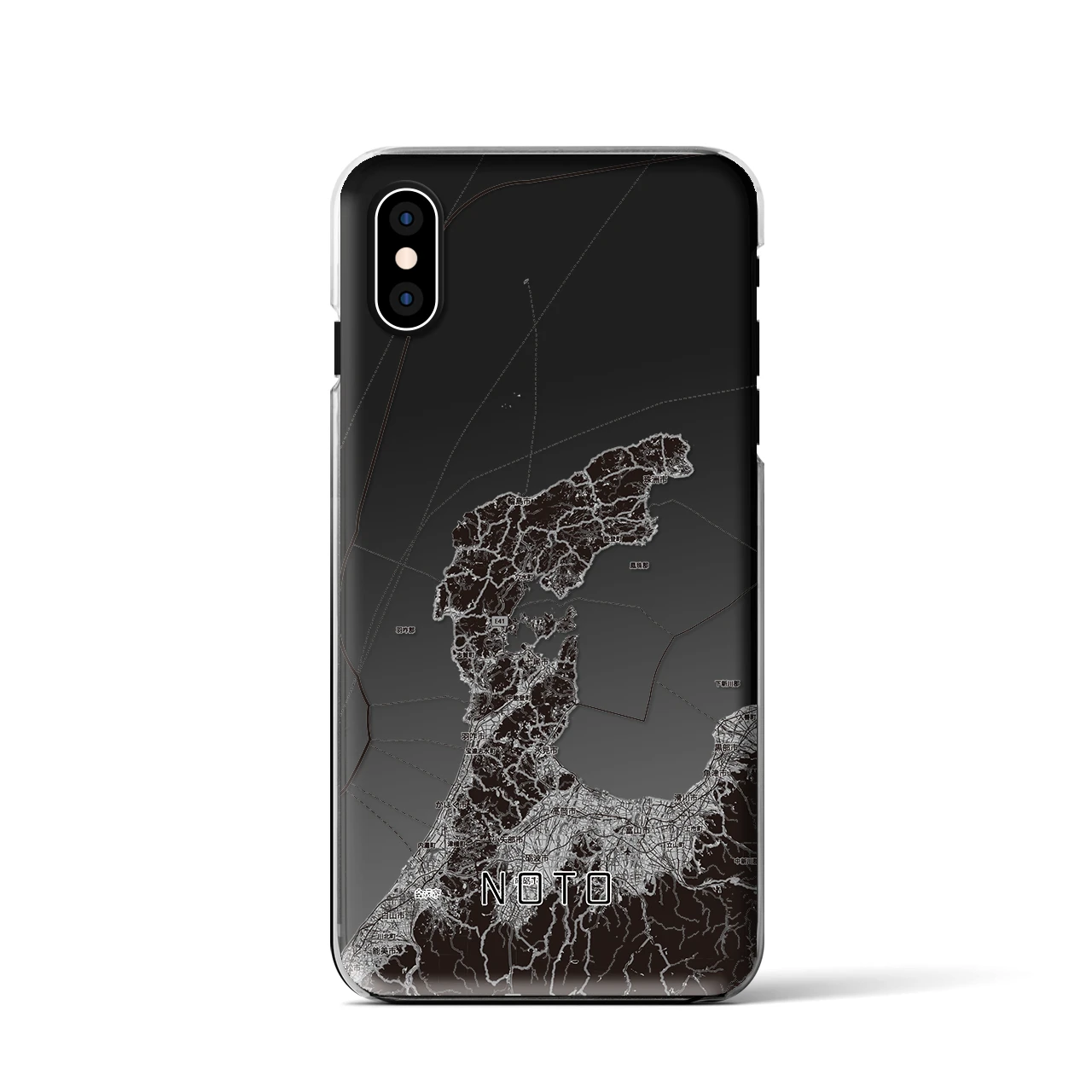 【能登2（石川県）】地図柄iPhoneケース（クリアタイプ）