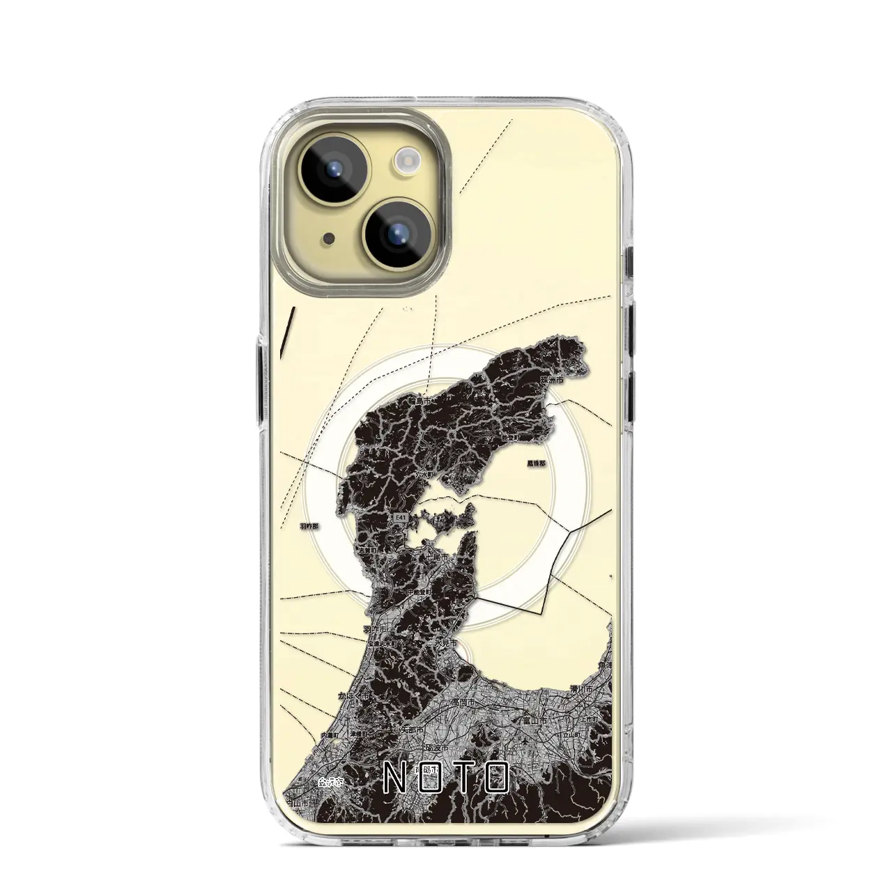 【能登2（石川県）】地図柄iPhoneケース（MagSafeタイプ）