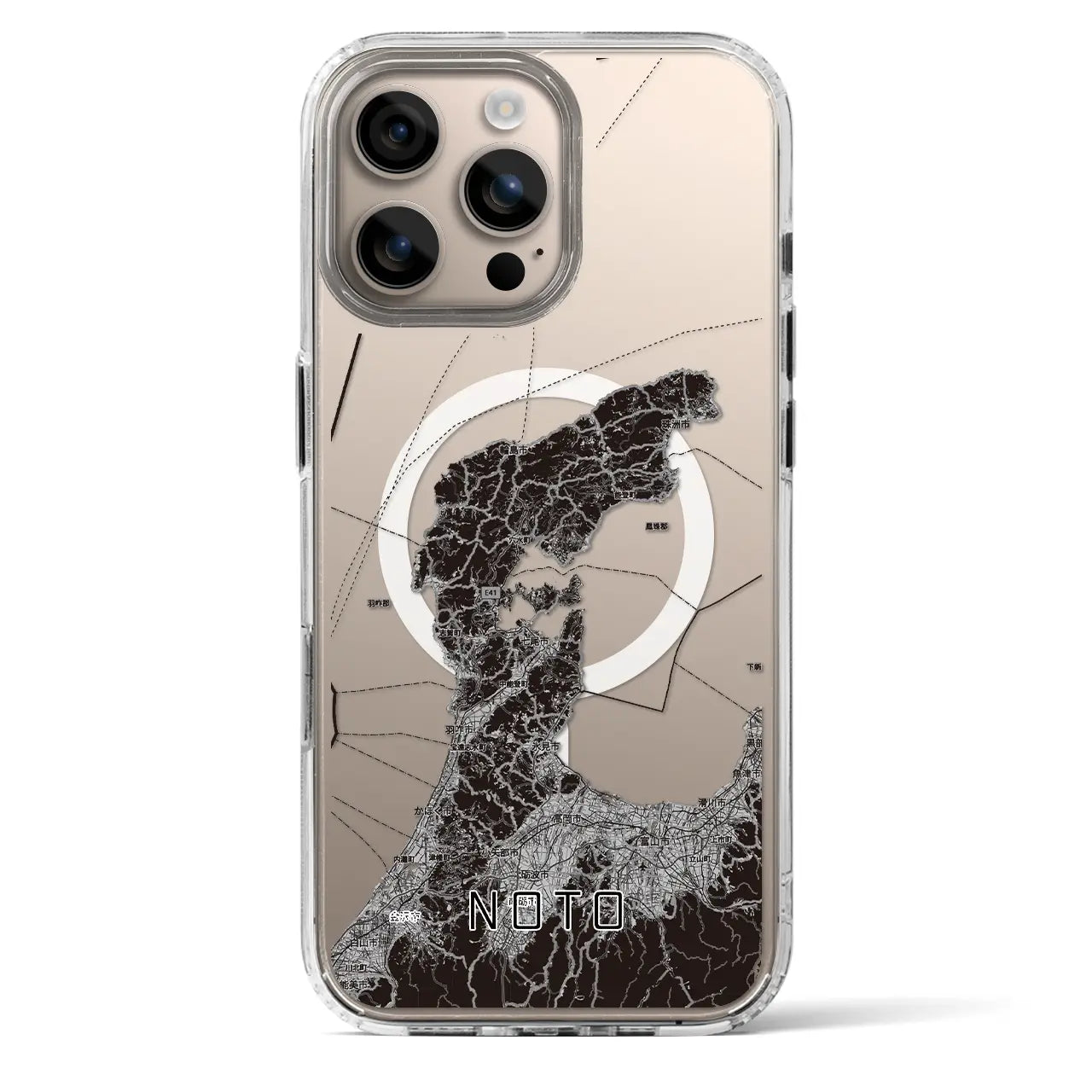 【能登2（石川県）】地図柄iPhoneケース（MagSafeタイプ）