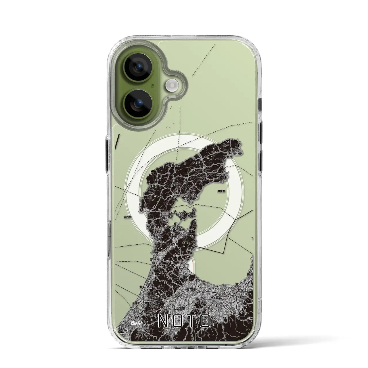 【能登2（石川県）】地図柄iPhoneケース（MagSafeタイプ）