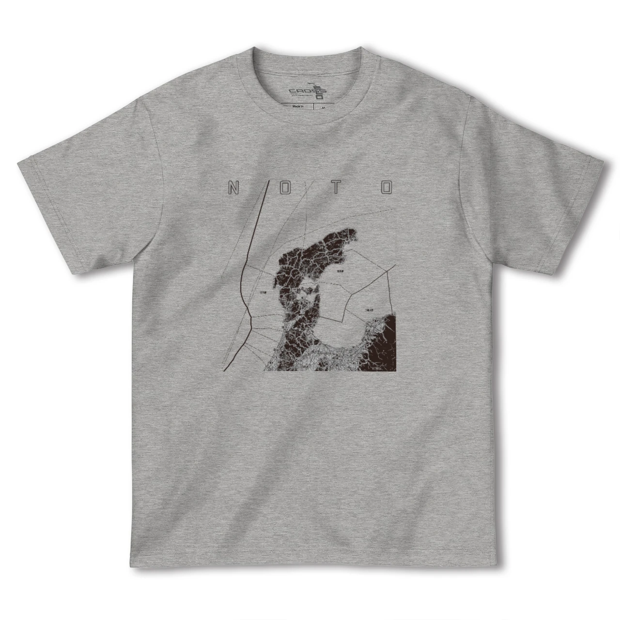 【能登2（石川県）】地図柄ヘビーウェイトTシャツ