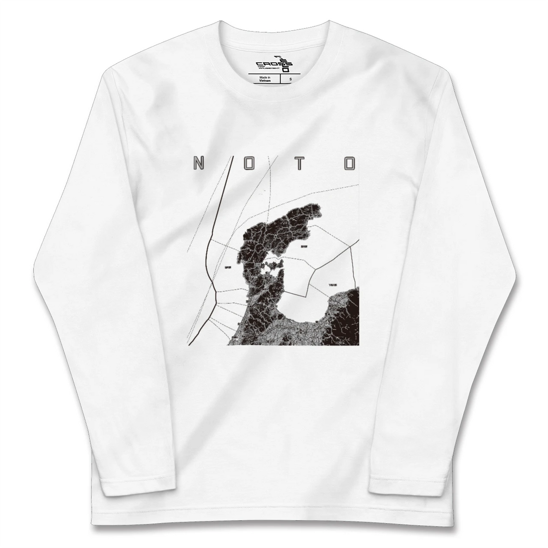 【能登2（石川県）】地図柄ロングスリーブTシャツ