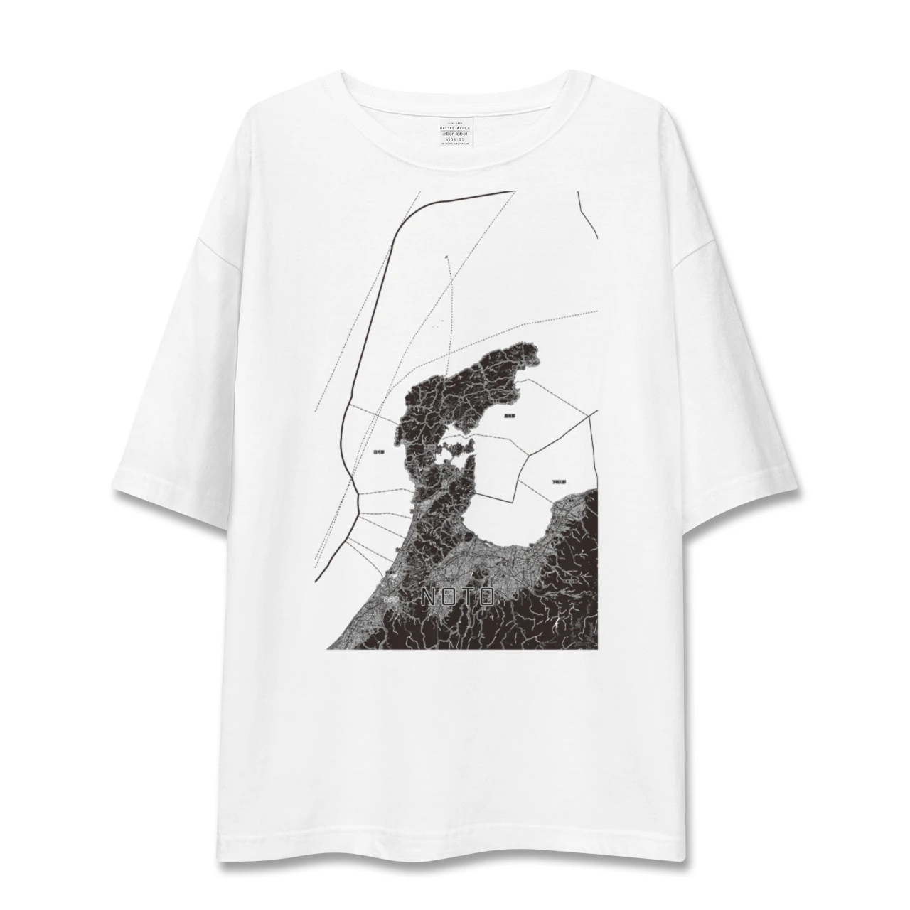 【能登2（石川県）】地図柄ビッグシルエットTシャツ