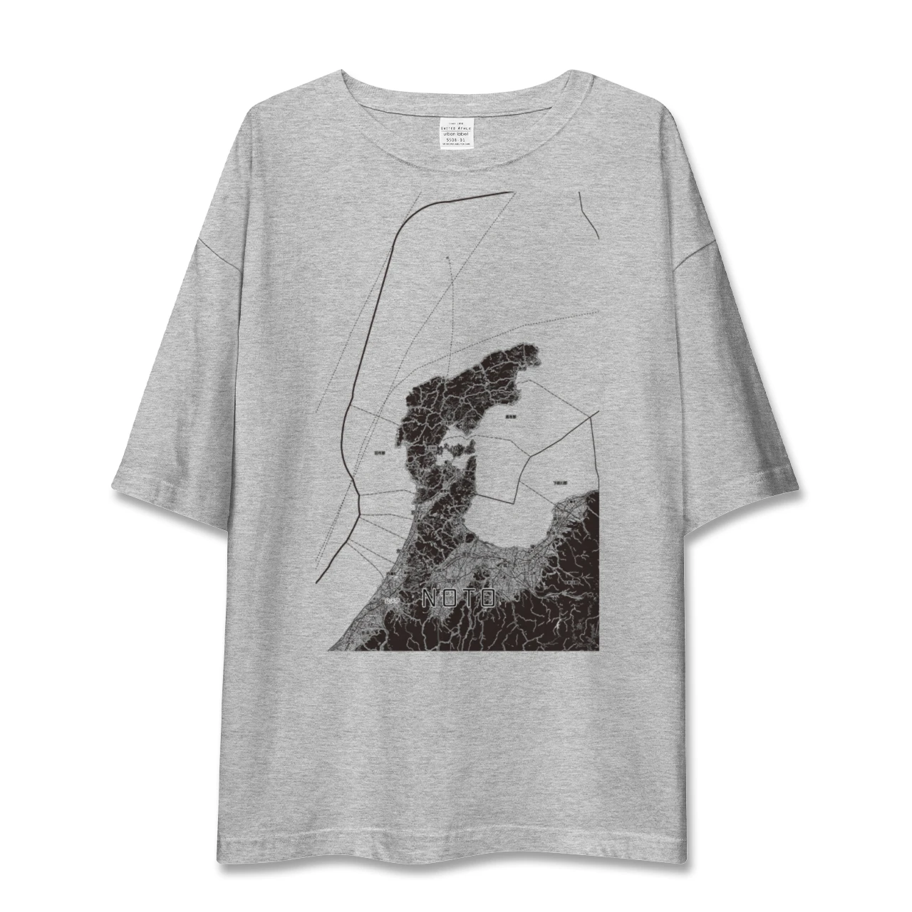【能登2（石川県）】地図柄ビッグシルエットTシャツ