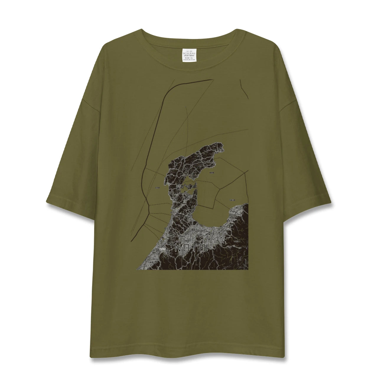 【能登2（石川県）】地図柄ビッグシルエットTシャツ