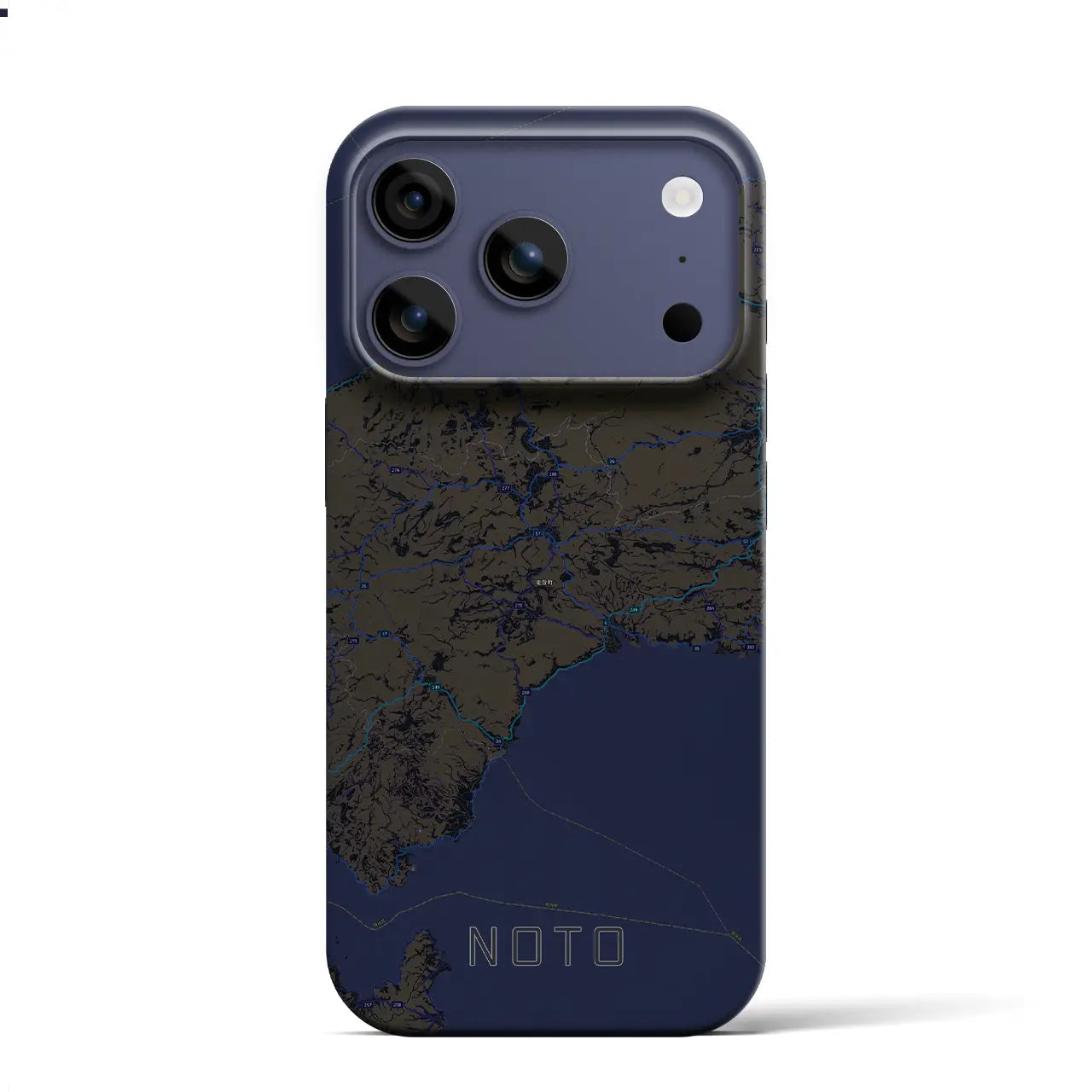 【能登（石川県）】地図柄iPhoneケース（バックカバータイプ）