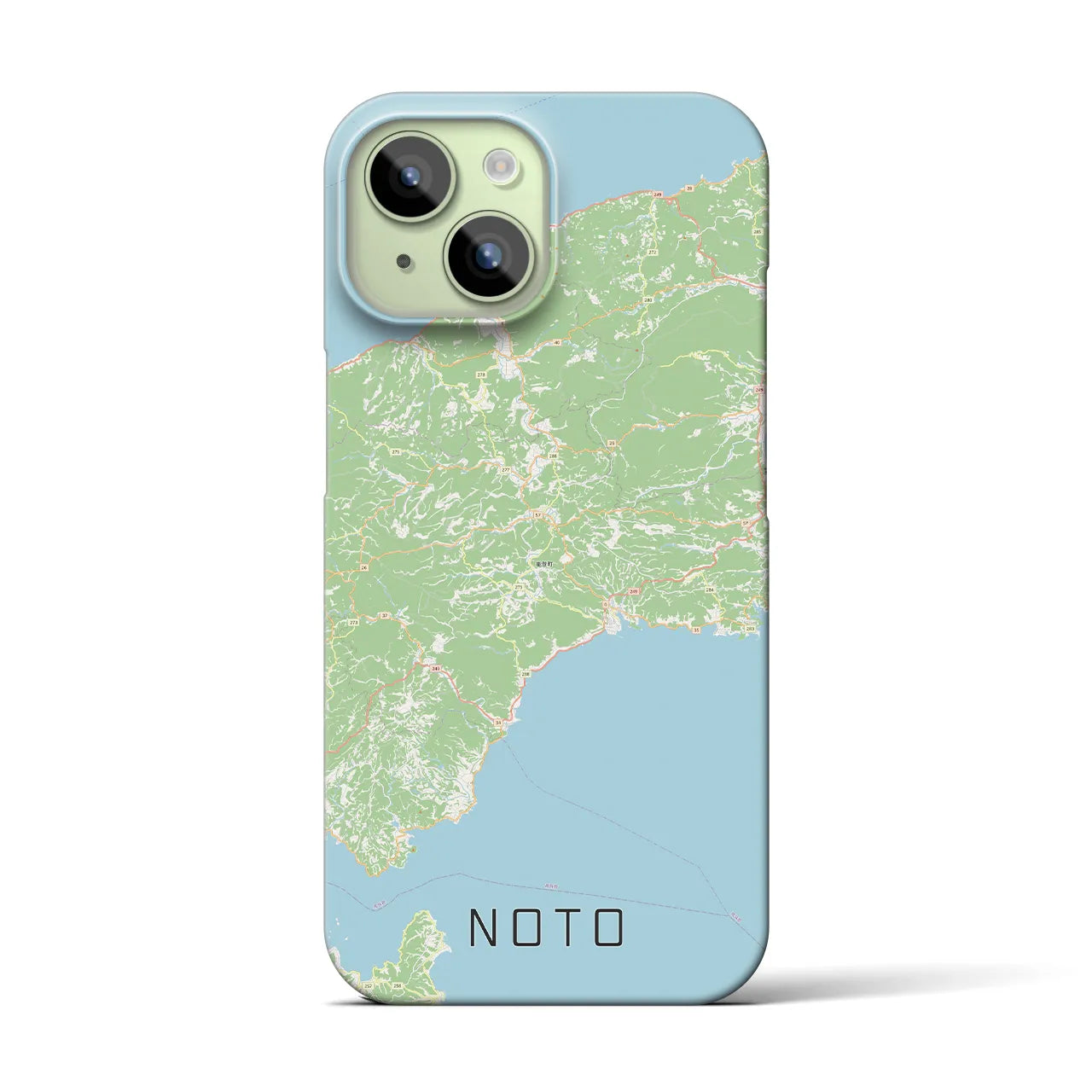 【能登（石川県）】地図柄iPhoneケース（バックカバータイプ）