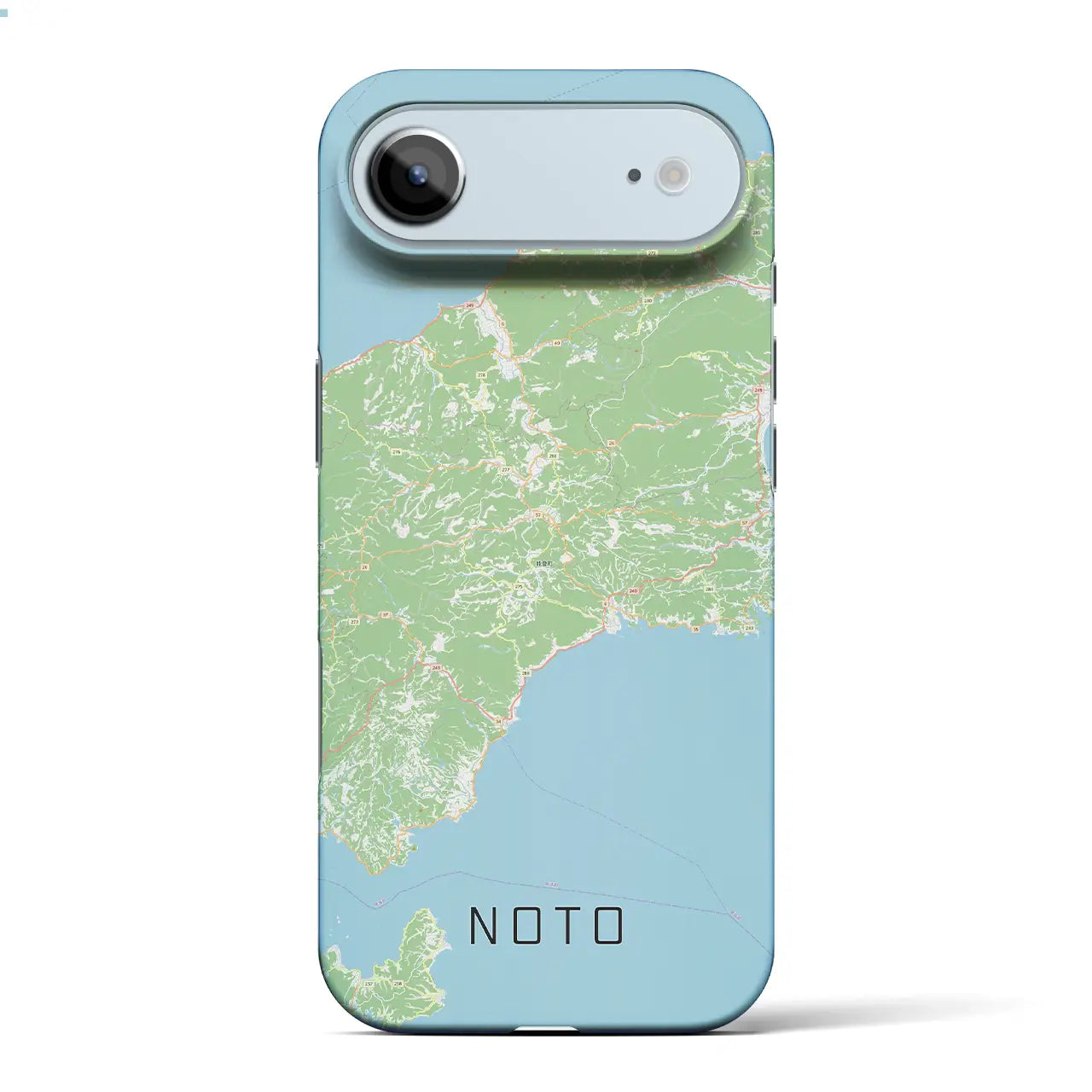 【能登（石川県）】地図柄iPhoneケース（バックカバータイプ）