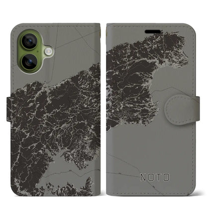 【能登（石川県）】地図柄iPhoneケース（手帳タイプ）