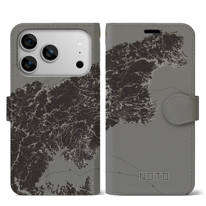 【能登（石川県）】地図柄iPhoneケース（手帳タイプ）