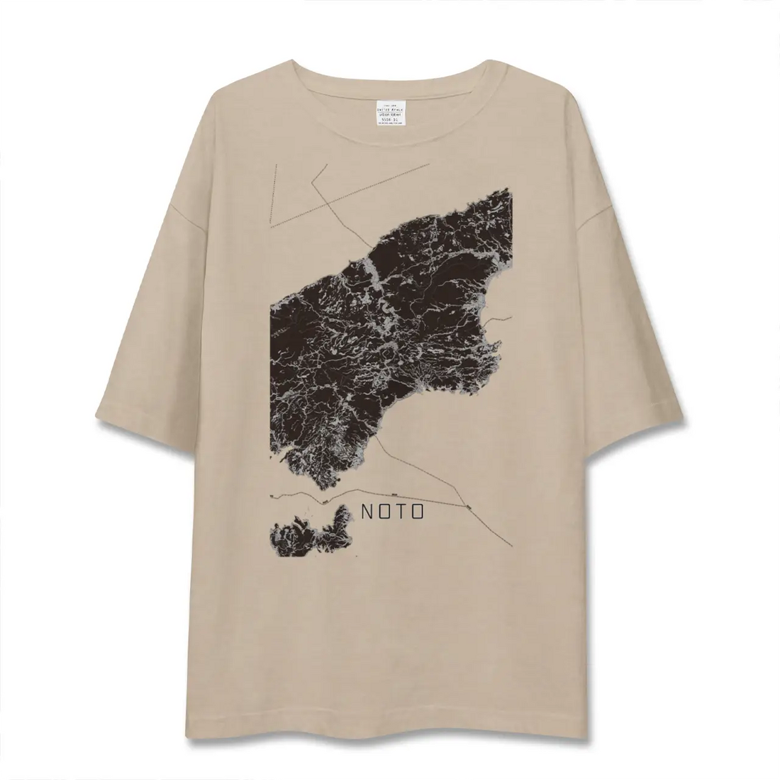 【能登（石川県）】地図柄ビッグシルエットTシャツ