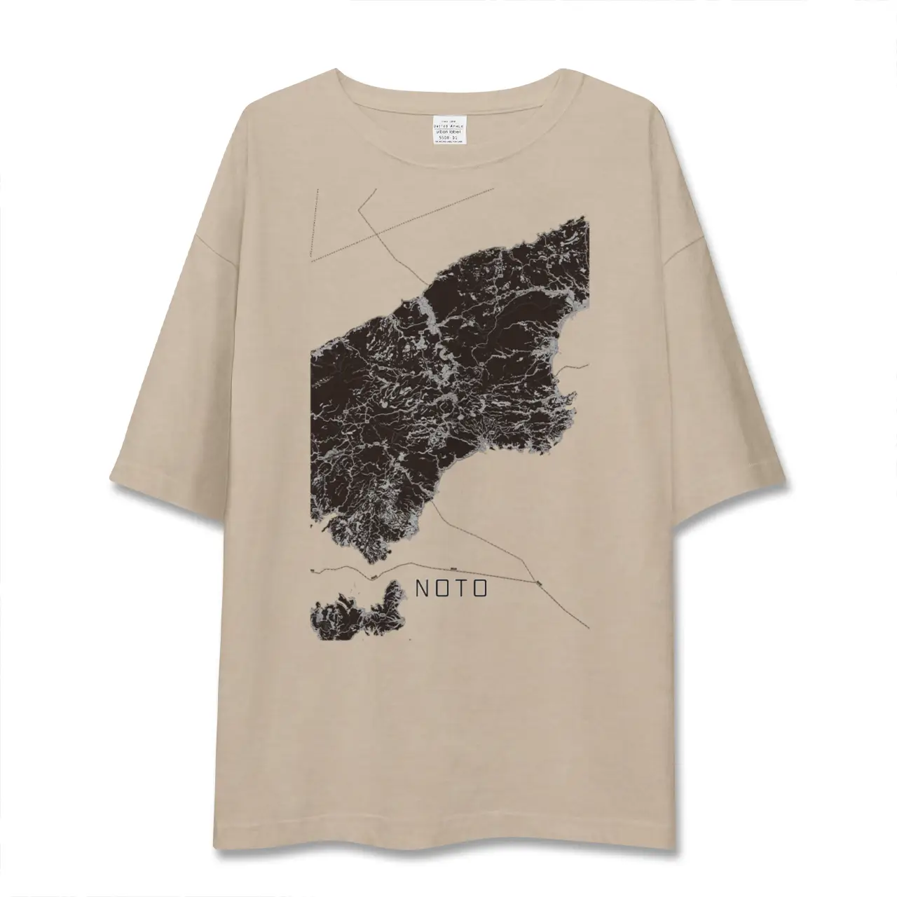 【能登（石川県）】地図柄ビッグシルエットTシャツ