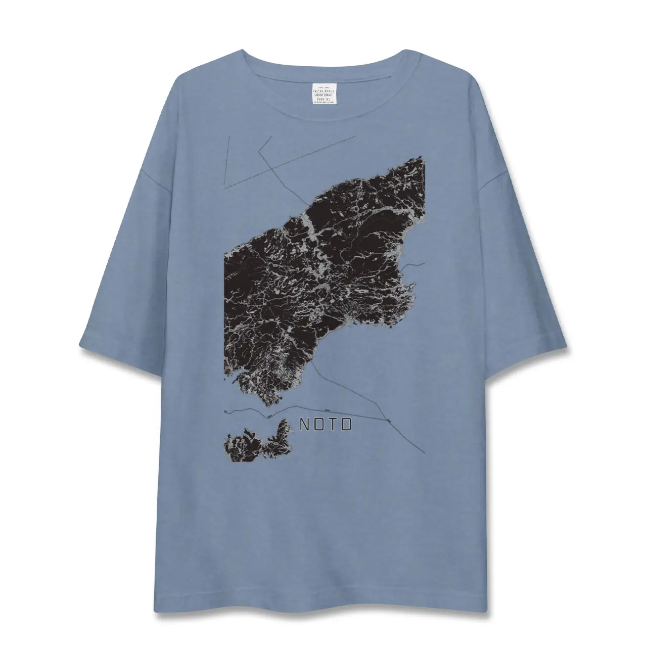 【能登（石川県）】地図柄ビッグシルエットTシャツ