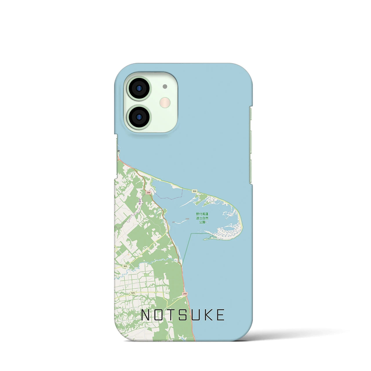 【野付（北海道）】地図柄iPhoneケース（バックカバータイプ）