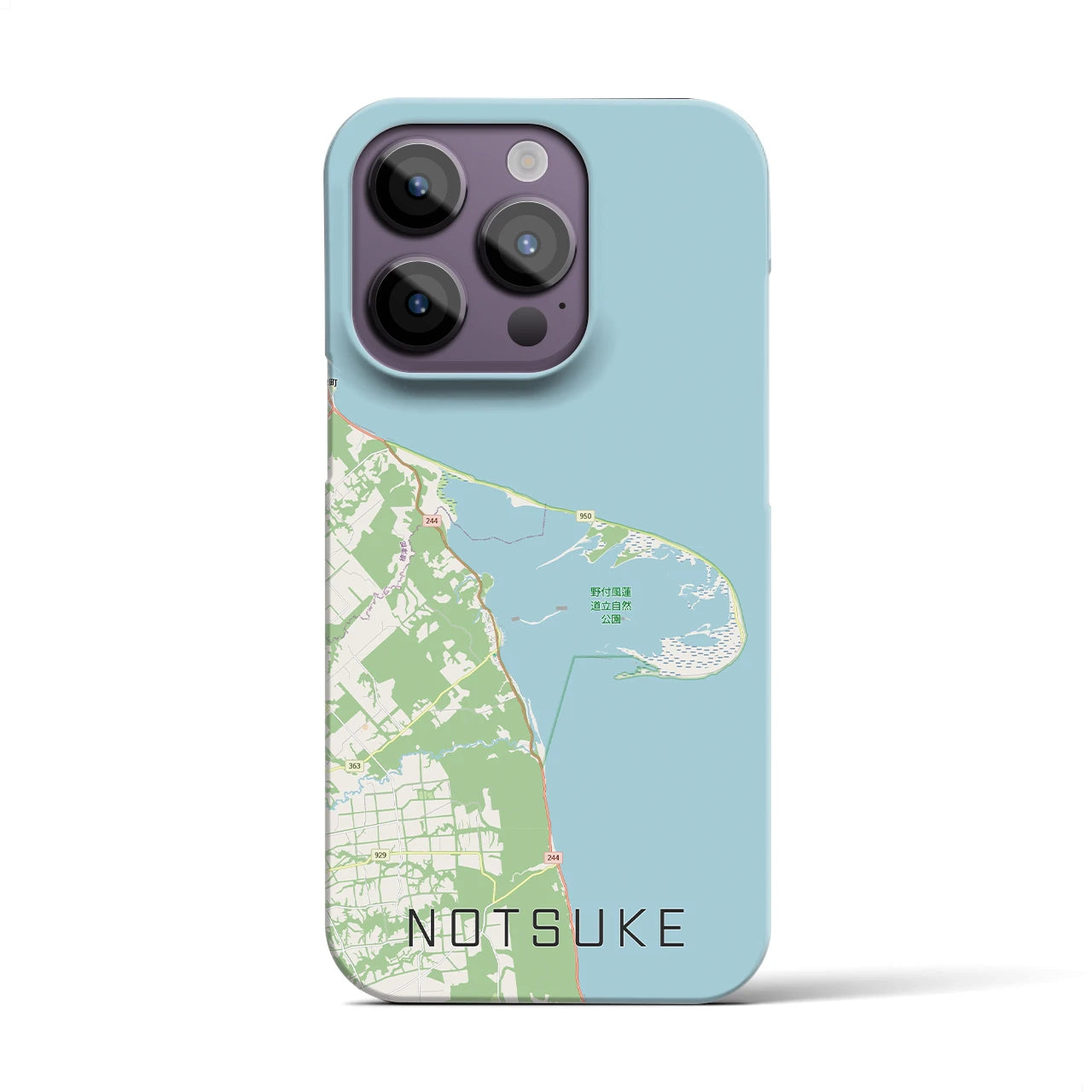 【野付（北海道）】地図柄iPhoneケース（バックカバータイプ）