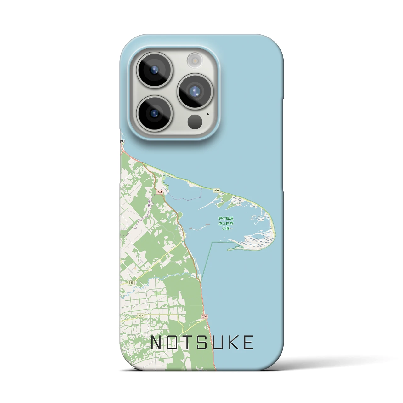 【野付（北海道）】地図柄iPhoneケース（バックカバータイプ）