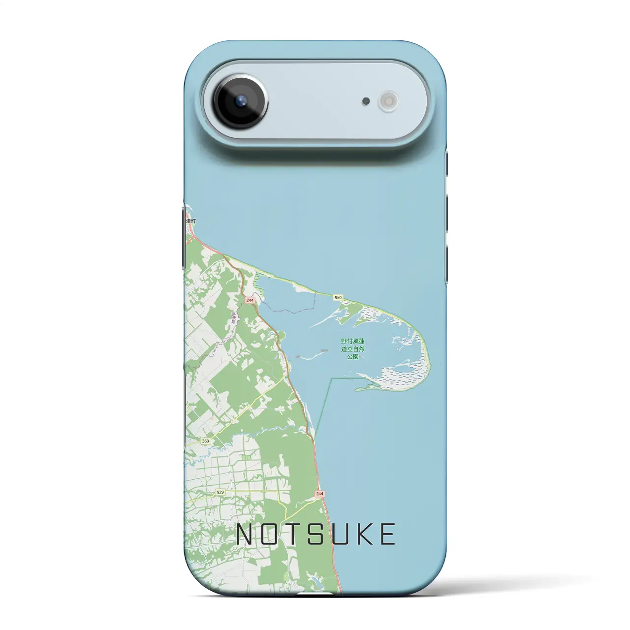 【野付（北海道）】地図柄iPhoneケース（バックカバータイプ）