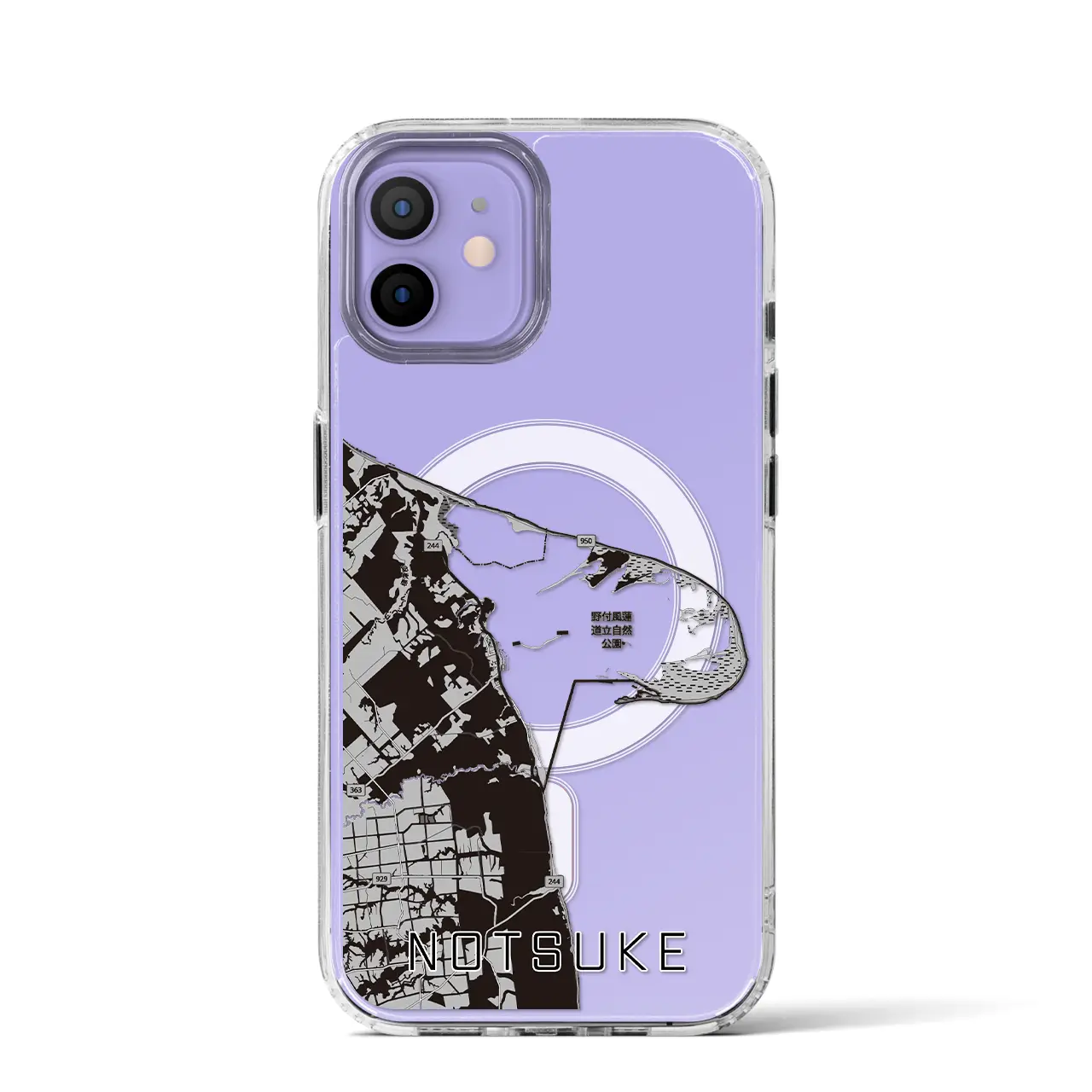 【野付（北海道）】地図柄iPhoneケース（MagSafeタイプ）