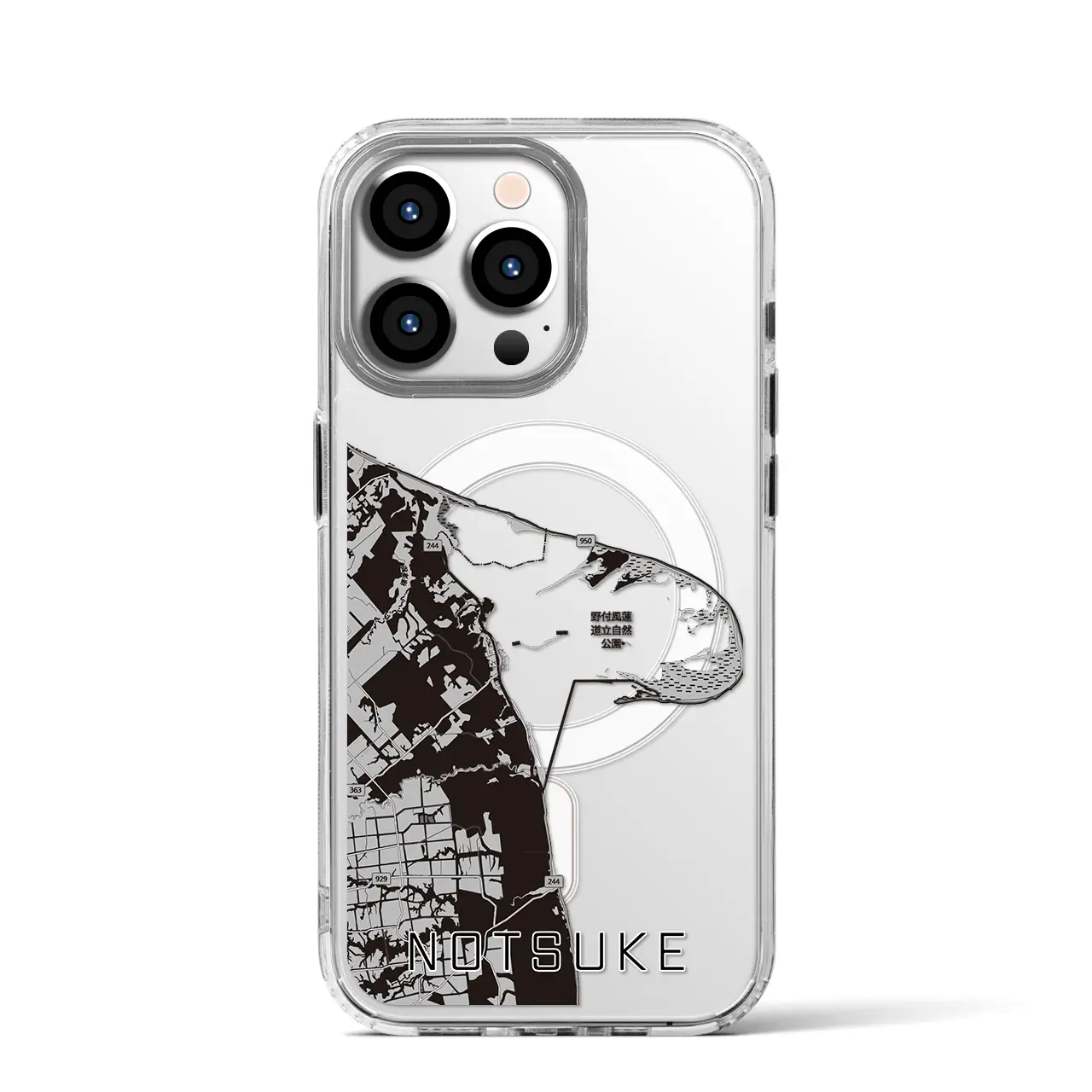 【野付（北海道）】地図柄iPhoneケース（MagSafeタイプ）