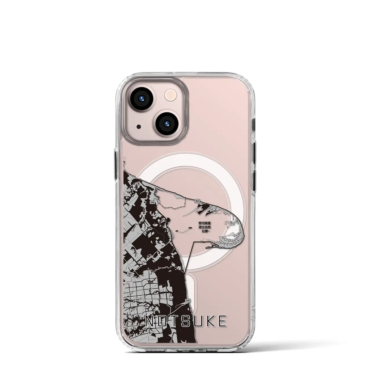 【野付（北海道）】地図柄iPhoneケース（MagSafeタイプ）