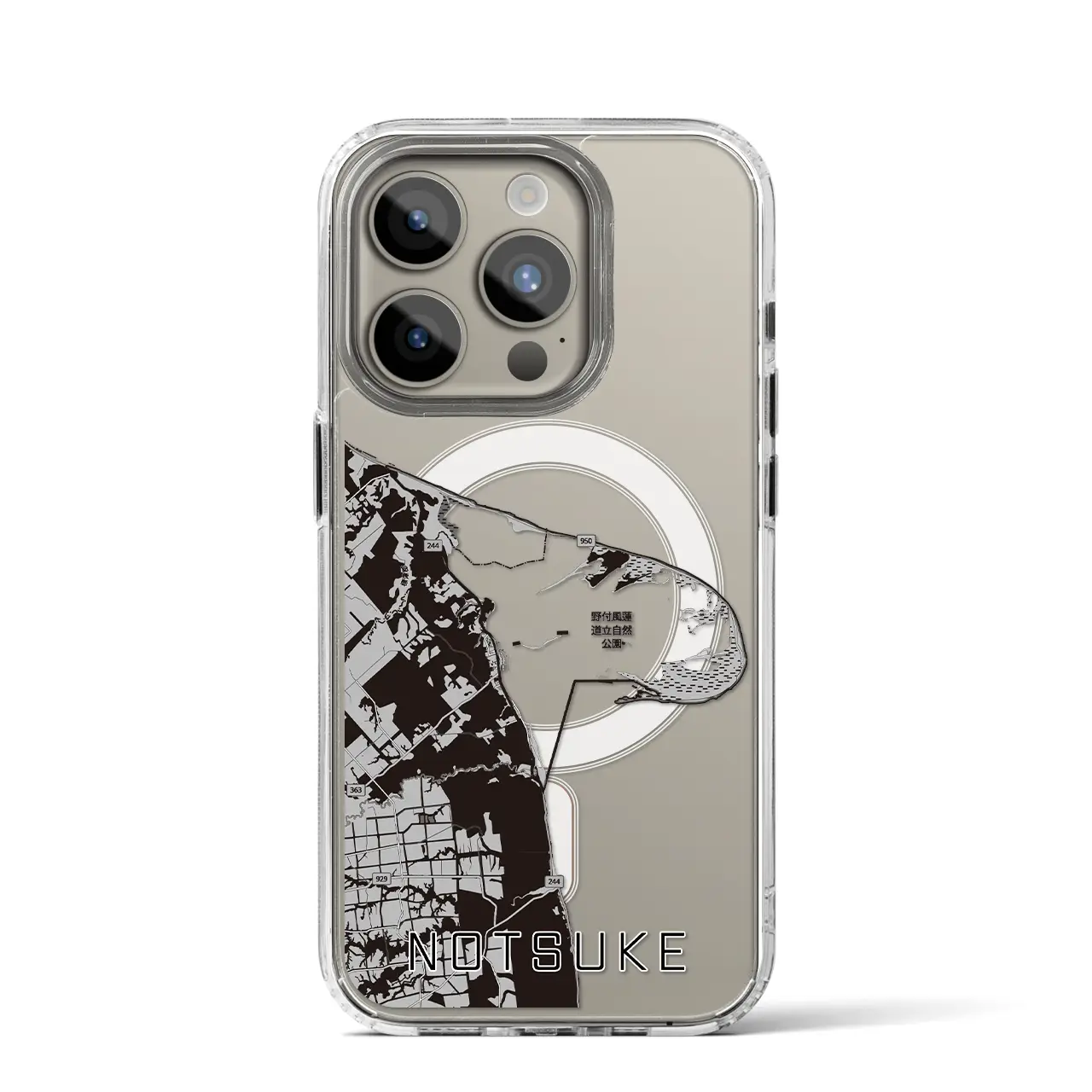 【野付（北海道）】地図柄iPhoneケース（MagSafeタイプ）